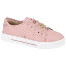 Tênis Infatil Menina Molekinha Casual Pedraria