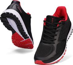 Tênis Joomra Whitin Masculinos Running Size 10 Black Red Mesh Tênis Joomra Whitin Masculinos Running Size 10 Black Red Mesh