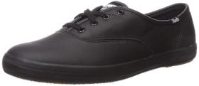 Tênis Keds Champion Lace Up Black Leather Feminino Tamanho 10 Tênis Keds Champion Lace Up Black Leather Feminino Tamanho 10