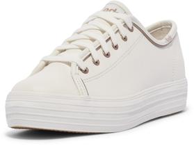 Tênis Keds Triple Kick Leather Feminino branco/ouro rosa Tênis Keds Triple Kick Leather Feminino branco/ouro rosa