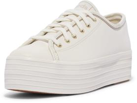 Tênis Keds Triple Up de couro branco/dourado, plataforma 9,5 EUA, mulheres Tênis Keds Triple Up de couro branco/dourado, plataforma 9,5 EUA, mulheres