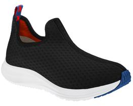 Tenis kidy energy respitec menino preto/azul/vermelho