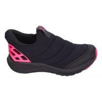 Tênis Kidy Energy Respitec Slip-On Preto Rosa