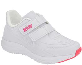 Tênis Kidy Feminino Calce Fácil Anatômico Respitec 438-1004 Cor:Branco/PinkTamanho:32 Tênis Kidy Feminino Calce Fácil Anatômico Respitec 438-1004 Cor:Branco/PinkTamanho:32