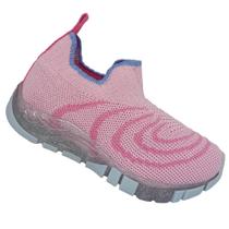 Tênis Kidy Flex Light Com Luz Rosa/Azul Claro