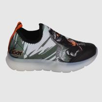 Tênis Kidy Flex Light Pisca Pisca Dinossauro Verde Laranja Tênis Kidy Flex Light Pisca Pisca Dinossauro Verde Laranja