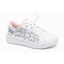 Tênis Kidy Hype Infantil Branco C/ Caderno P/ Colorir Tênis Kidy Hype Infantil Branco C/ Caderno P/ Colorir