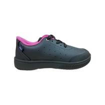 tenis kidy menina college infantil preto pink