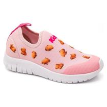 Tênis Kidy Ultra Flex Rosa Capivara Infantil Meninas