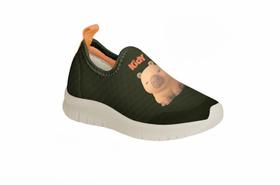 TENIS KIDY ULTRA FLEX VERDE MILITAR/LARANJA Kidy