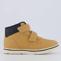 Tênis Klin Flyer Mini Cano Médio Sem Cadarço Infantil Marrom e Preto