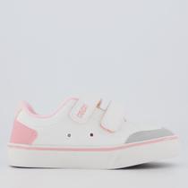 Tênis Klin Freestyle Mini Sem Cadarço Infantil Branco e Rosa Tênis Klin Freestyle Mini Sem Cadarço Infantil Branco e Rosa