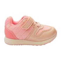 Tênis Klin Infantil Menina tiras autocolantes Conforto Walk Baby