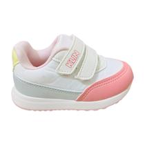 Tênis Klin Infantil tiras autocolantes Colors Menina Walk Baby