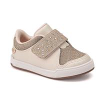 Tênis Klin Moon Baby Off White e Dourado Glitter 218.082 Tênis Klin Moon Baby Off White e Dourado Glitter 218.082