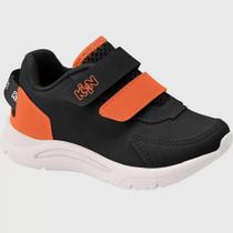 Tênis Klin New Sport Infantil Masculino Cor Preto/Laranja