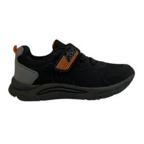 Tênis Klin New Sport Mini Infantil Preto/Laranja conforto dia a dia