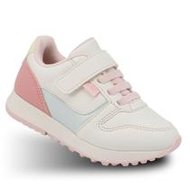 Tênis Klin Walk Infantil de Menina 216135 Qualidade Conforto Cor:216135 BRANCO/AZUL /ROSATamanho:23 Tênis Klin Walk Infantil de Menina 216135 Qualidade Conforto Cor:216135 BRANCO/AZUL /ROSATamanho:23