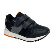 Tênis Klin Walk Mini 216136 Preto/Grafite/Laranja