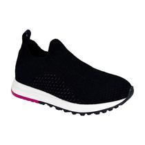 Tênis Klin Walk Mini Calce Fácil 216119 Preto Pink Tênis Klin Walk Mini Calce Fácil 216119 Preto Pink