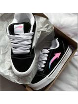 Tênis Knu Skool Black White Preto E Branco Lançamento 2025 Tênis Knu Skool Black White Preto E Branco Lançamento 2025