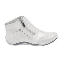 Tênis Kolosh C1297 Sneaker Cano Alto Bota Ziper Elastico Feminino