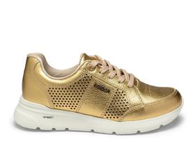 Tênis Kolosh Feminino Jogging em Couro Dourado C3965-0006