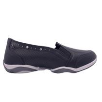 Tênis Kolosh Feminino Slip-On Calce Fácil Microfuros Preto