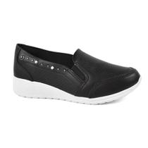 Tênis Kolosh Feminino Slip-On Calce Fácil Preto
