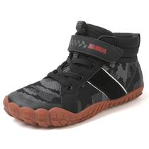 Tênis KUBUA Kids High Top pretos para meninos e meninas de 4 anos Tênis KUBUA Kids High Top pretos para meninos e meninas de 4 anos