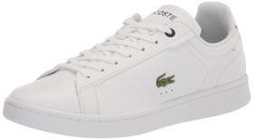 Tênis Lacoste Carnaby para homens branco/azul marinho tamanho 12