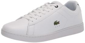 Tênis Lacoste Carnaby para homens branco/azul marinho tamanho 13