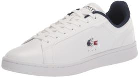 Tênis Lacoste Carnaby Pro branco/azul/vermelho para homens