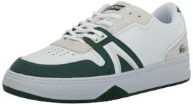 Tênis Lacoste L001 para homens, branco/verde escuro, tamanho 12,5