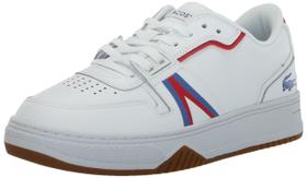 Tênis Lacoste L001 para homens branco/vermelho/azul tamanho 8.5