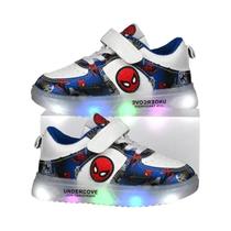 Tênis LED Do Homem-Aranha Para Crianças Meninos E Meninas Respirável Casual Esportivo Disney Cartoon Tênis LED Do Homem-Aranha Para Crianças Meninos E Meninas Respirável Casual Esportivo Disney Cartoon