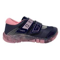 Tênis Led Kidy Infantil Feminino 02011424159 - Marinho/Rosa