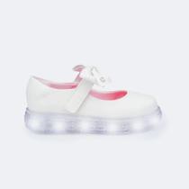 Tênis Led Pampili Sneaker Luz Mary Jane Branco/rosa 483.014