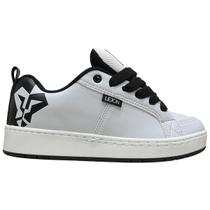 Tênis Lejon Rebel Skate Robusto Branco Preto Leão LJSC0006