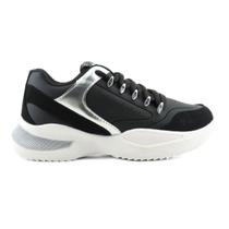 Tênis Logus Casual Macio Dia A Dia Feminino Preto Moda Leve 22490P