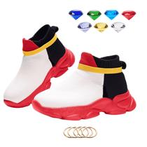 Tênis Loromodo branco preto para meninos e meninas, tênis de corrida