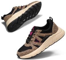 Tênis LUCKY STEP Fashion Cusual Women Platform Leopard