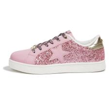 Tênis LUCKY STEP feminino Fashion Star rosa com glitter tamanho 37