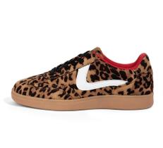 Tênis LUCKY STEP femininos clássicos, moda casual, leopardo