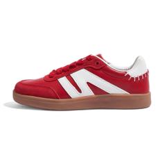 Tênis LUCKY STEP femininos clássicos retrô com sola de goma vermelha tamanho 10 Tênis LUCKY STEP femininos clássicos retrô com sola de goma vermelha tamanho 10
