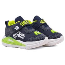 Tênis Luzinha Minipé Infantil Dino T Rex Masculino Led Light