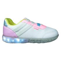 Tenis luzinha pampili sneaker luz branco/colorido 670013