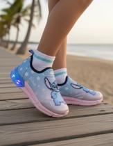 Tênis Lycra Space com Led Stitch Disney Bibi Tênis Lycra Space com Led Stitch Disney Bibi