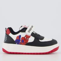 Tênis Marvel Homem Aranha Infantil Branco e Preto