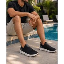 Tênis Masc Slip On Têxtil Solado Light Foam BRsport 60011203 Tênis Masc Slip On Têxtil Solado Light Foam BRsport 60011203
